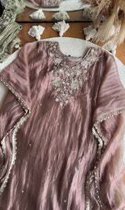 Kirthana Handwork Kaftan- Brown