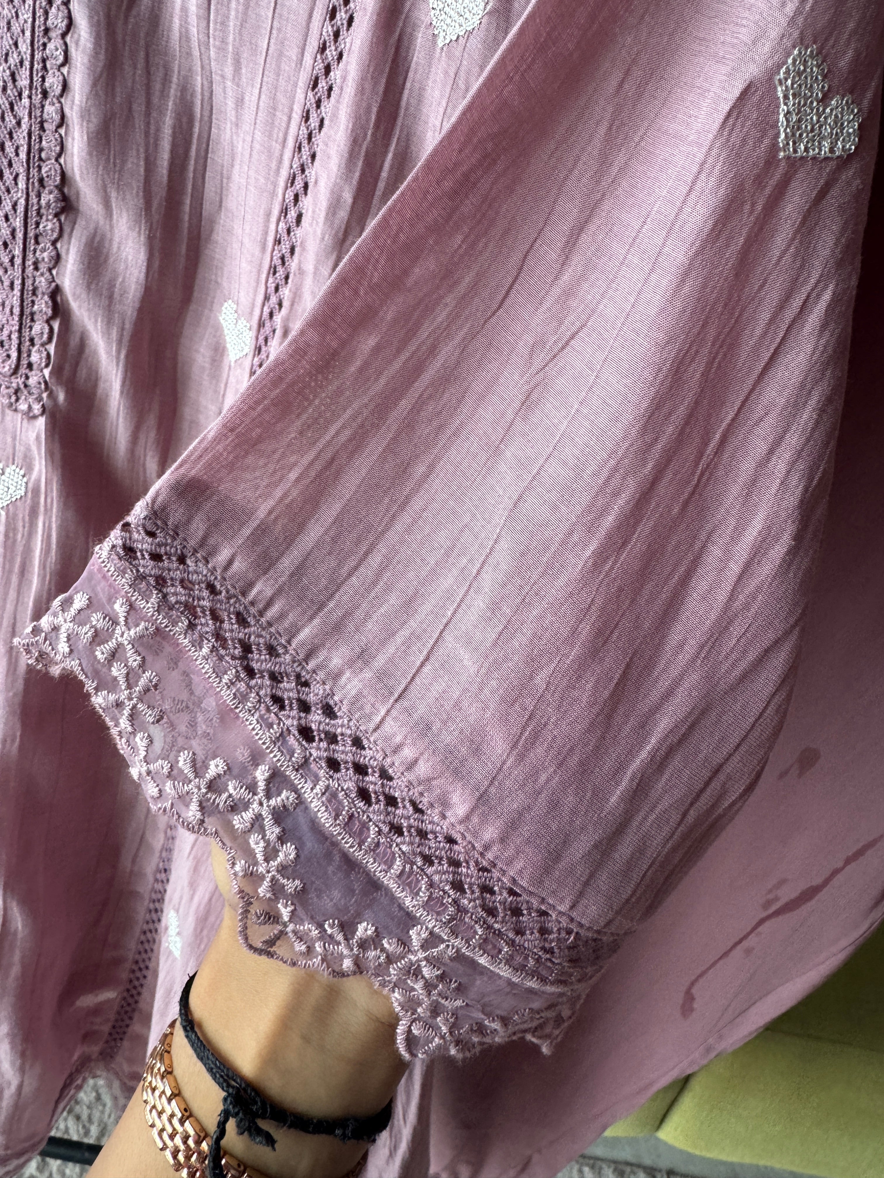 Ayushi Mul Chanderi  Embroided Coord Set