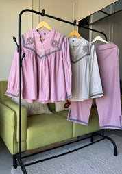 Neha Embroided Khadi Cotton Coord Set