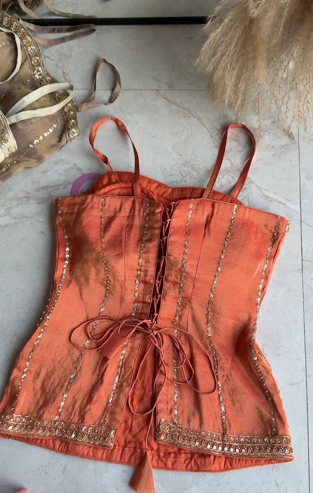 Shaurya Padded Corset Style Top With Sharara and Dupatta