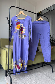 Janvi Embroided Dress- Lilac