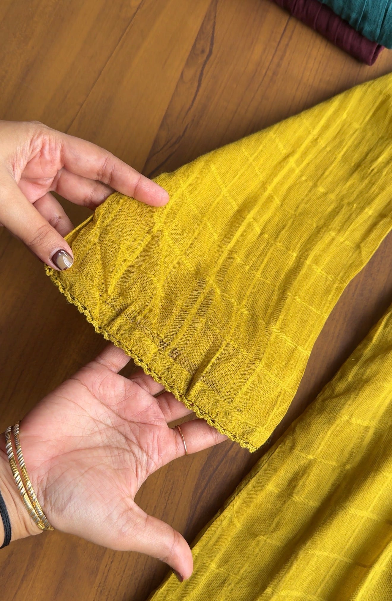 Somya pure mul cotton embroidered dress-Yellow
