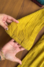 Somya pure mul cotton embroidered dress-Yellow