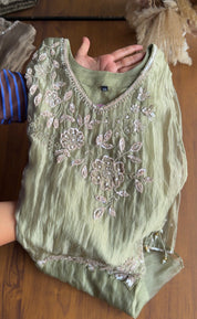 Chandni Hand Work Coords- Pastel Green