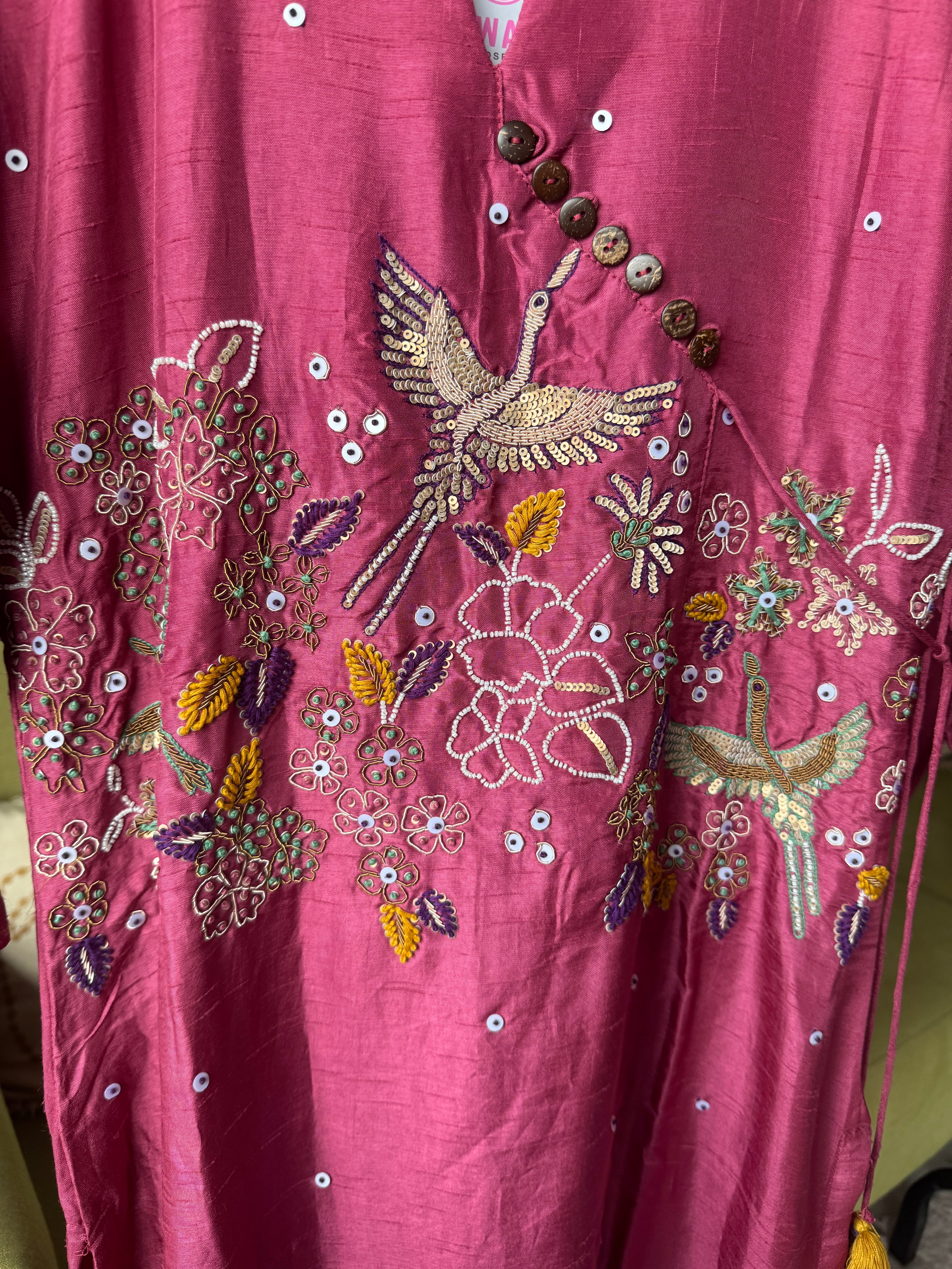 Saheli anghrakha hand work dress