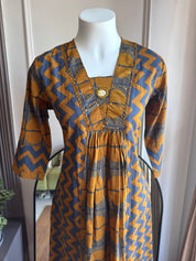 Ravina Abstract Cotton Coords- Brown