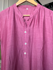 Vaishali Embroided Mul Chanderi Dress- Nude Pink