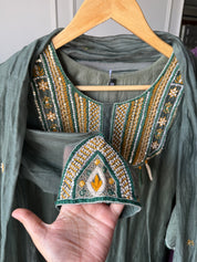 Alfiya Mul Chanderi Embroided Dress