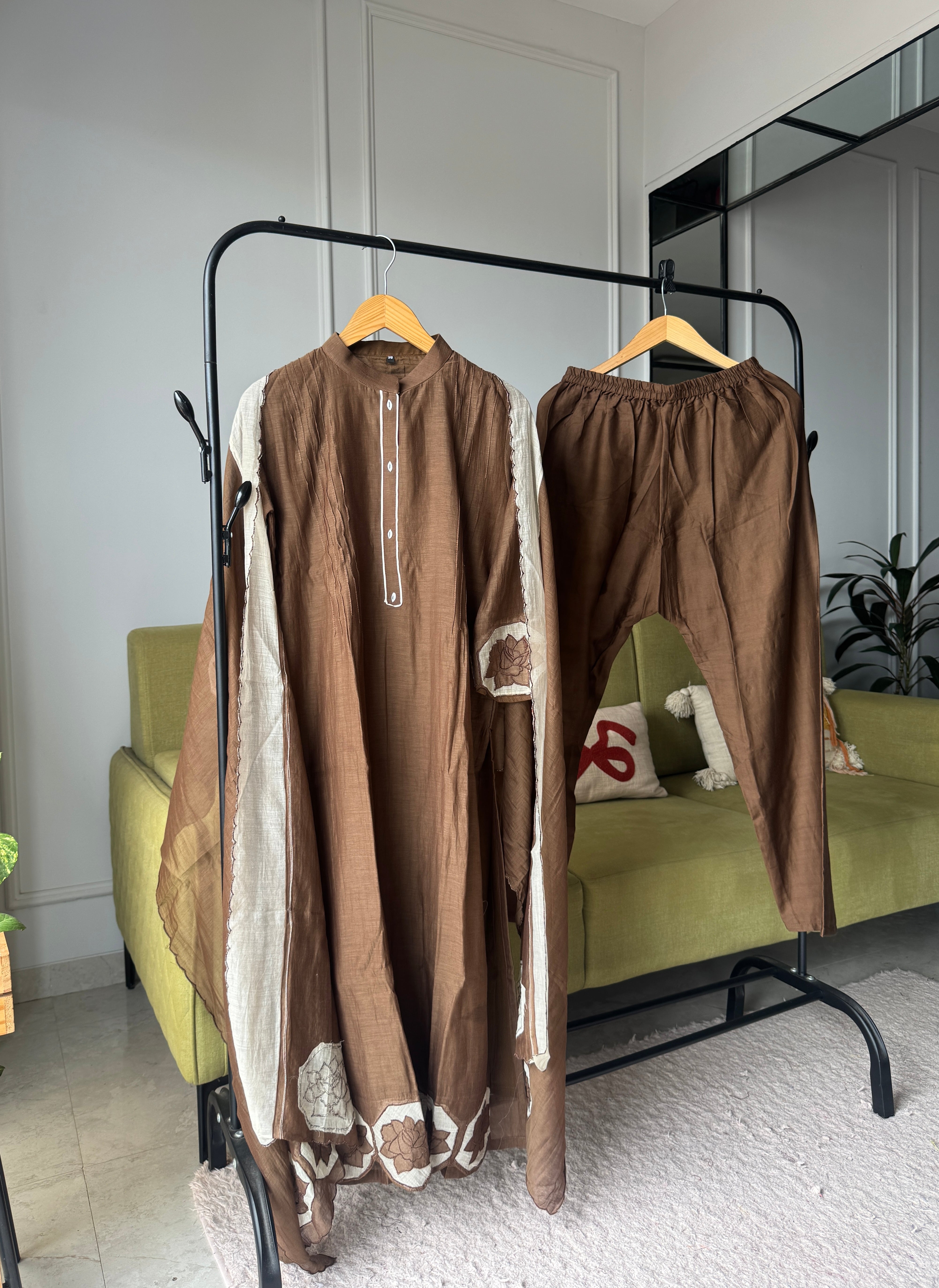 Sili Cut Work Mul Chanderi Dress