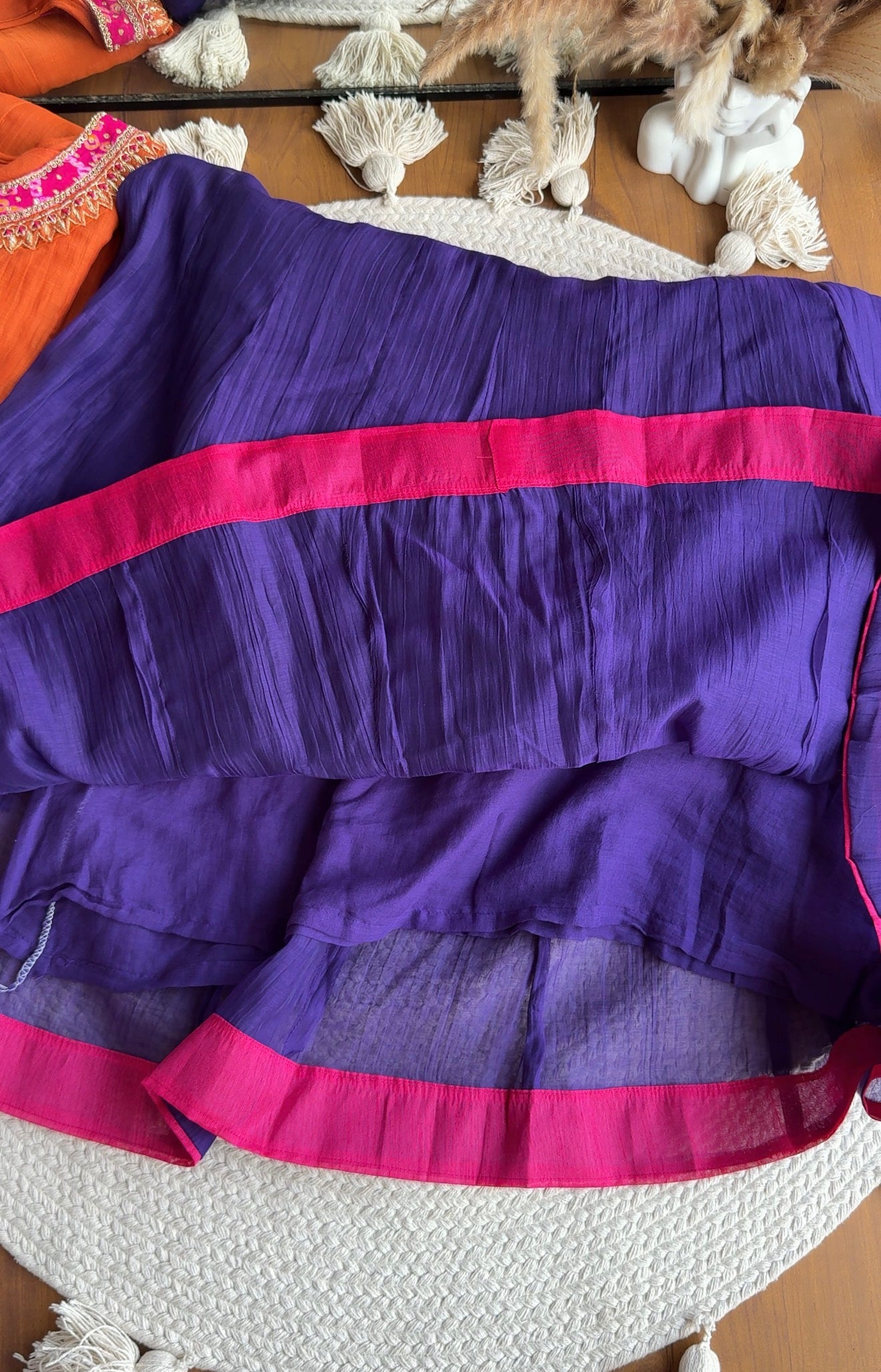 Roshini Bandhej Anarkali Dress- Purple