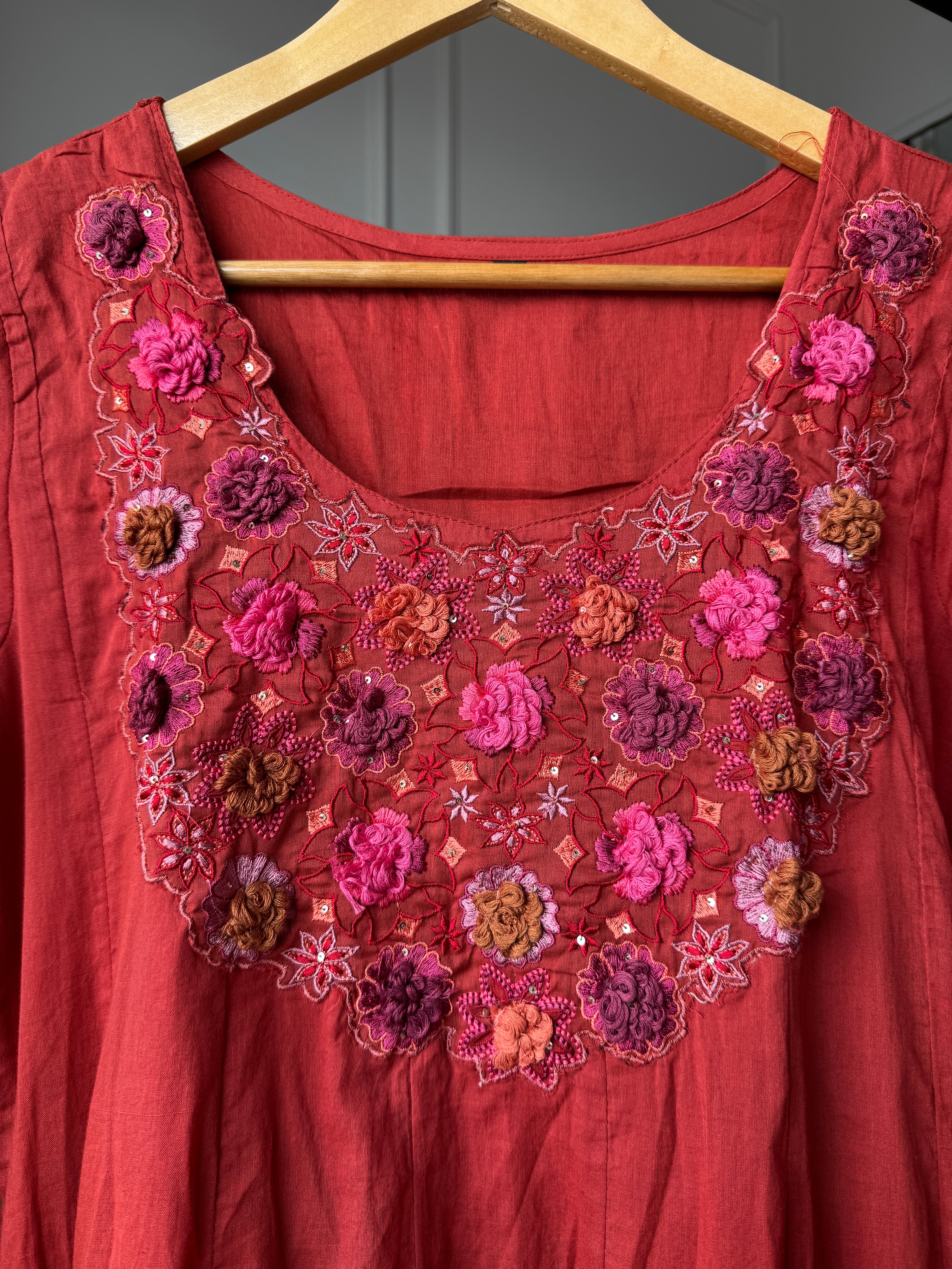 Shobha French Knot Cotton Dress