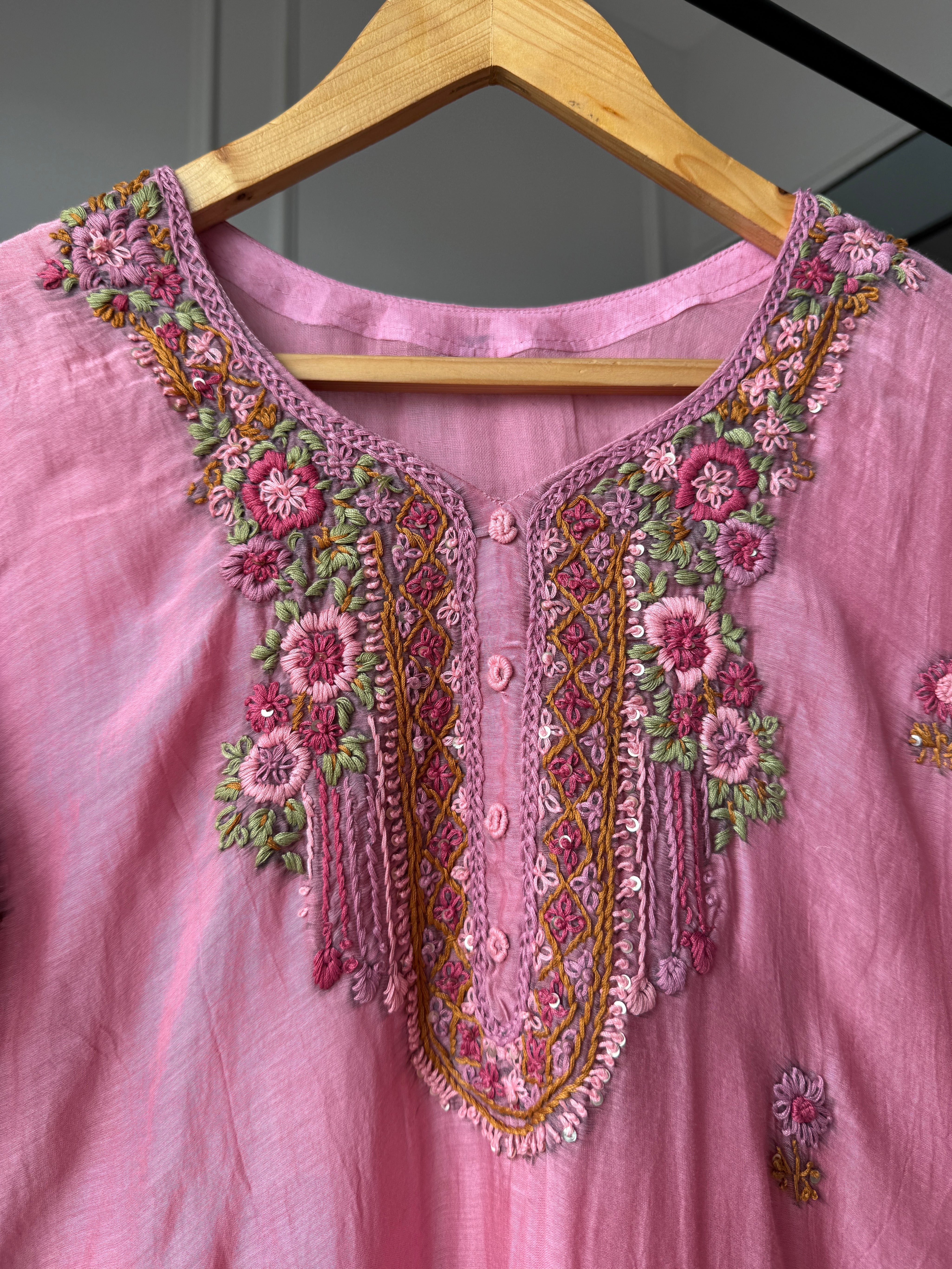 Shilpa Embroided Mul Chanderi Dress