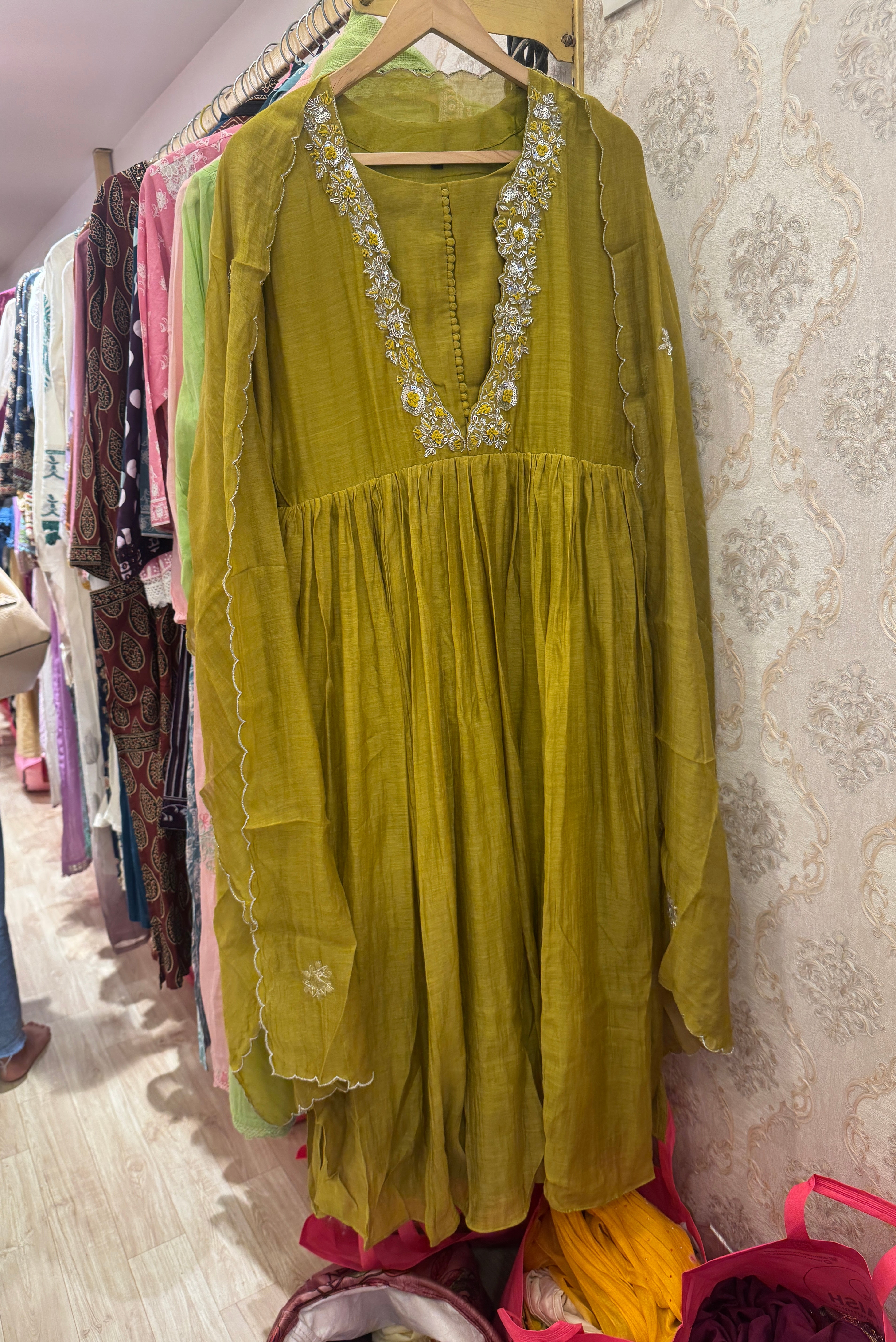 Pralambika Designer neck anarkali dress