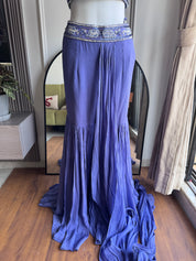 Gita Handwork Drape Saree Set- Lavender