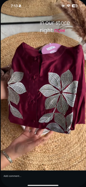 Divya Handwork Viscose Chanderi Coord Set