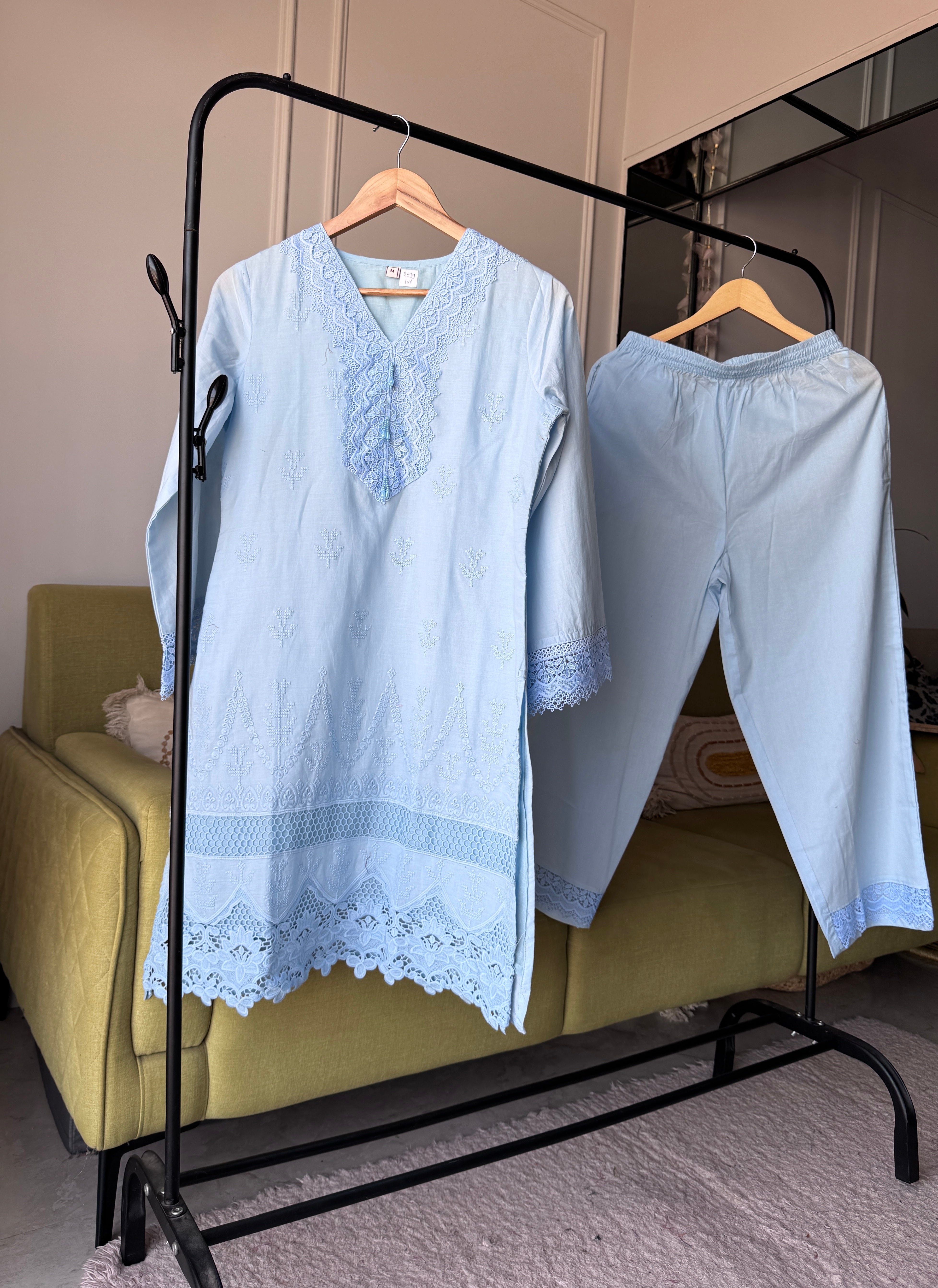 Tahini Lucknowi coord - Blue