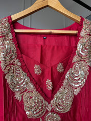 Jasmine Bustier Plus Kurti And Pants Set(Make to Order 10 days)