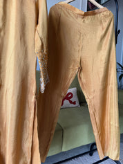 Kalpna Sequin Work Tissue Aline Kurta And Plazzo Set