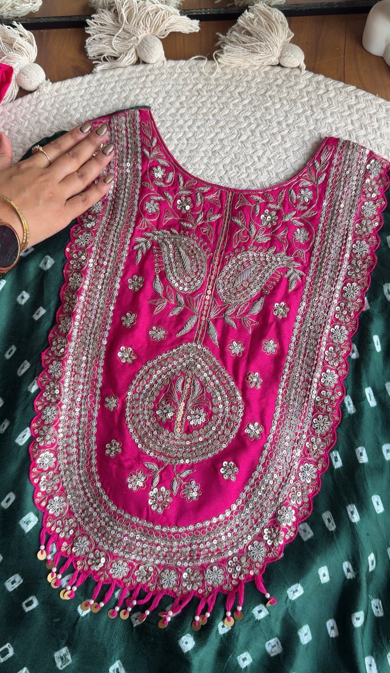 Chavi Bandhani Coords-Green
