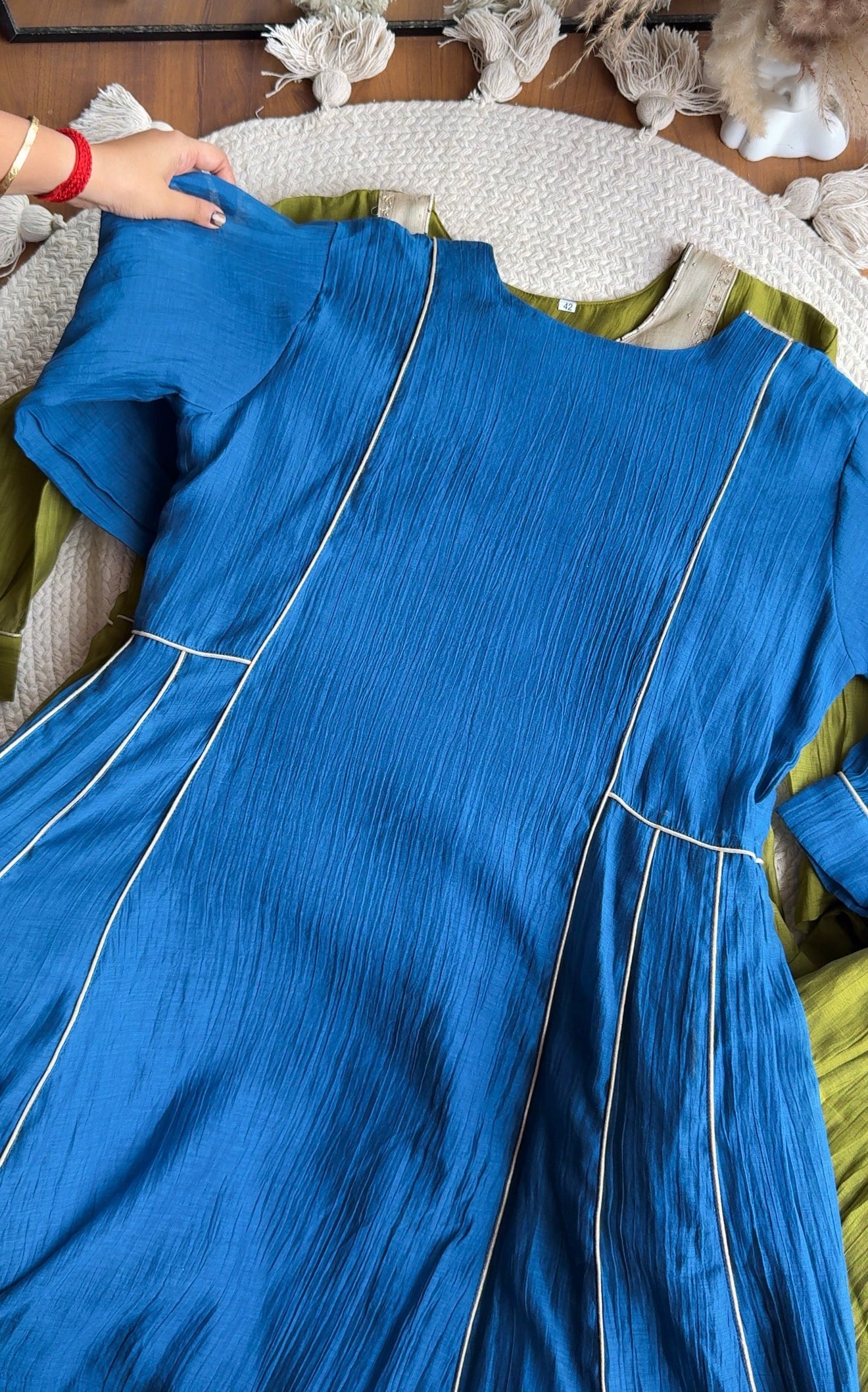 Heer short kurta plazzo dress -Royal blue