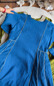 Heer short kurta plazzo dress -Royal blue