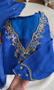 Tanya Handwork Anarkali Dress-Royal Blue 💙
