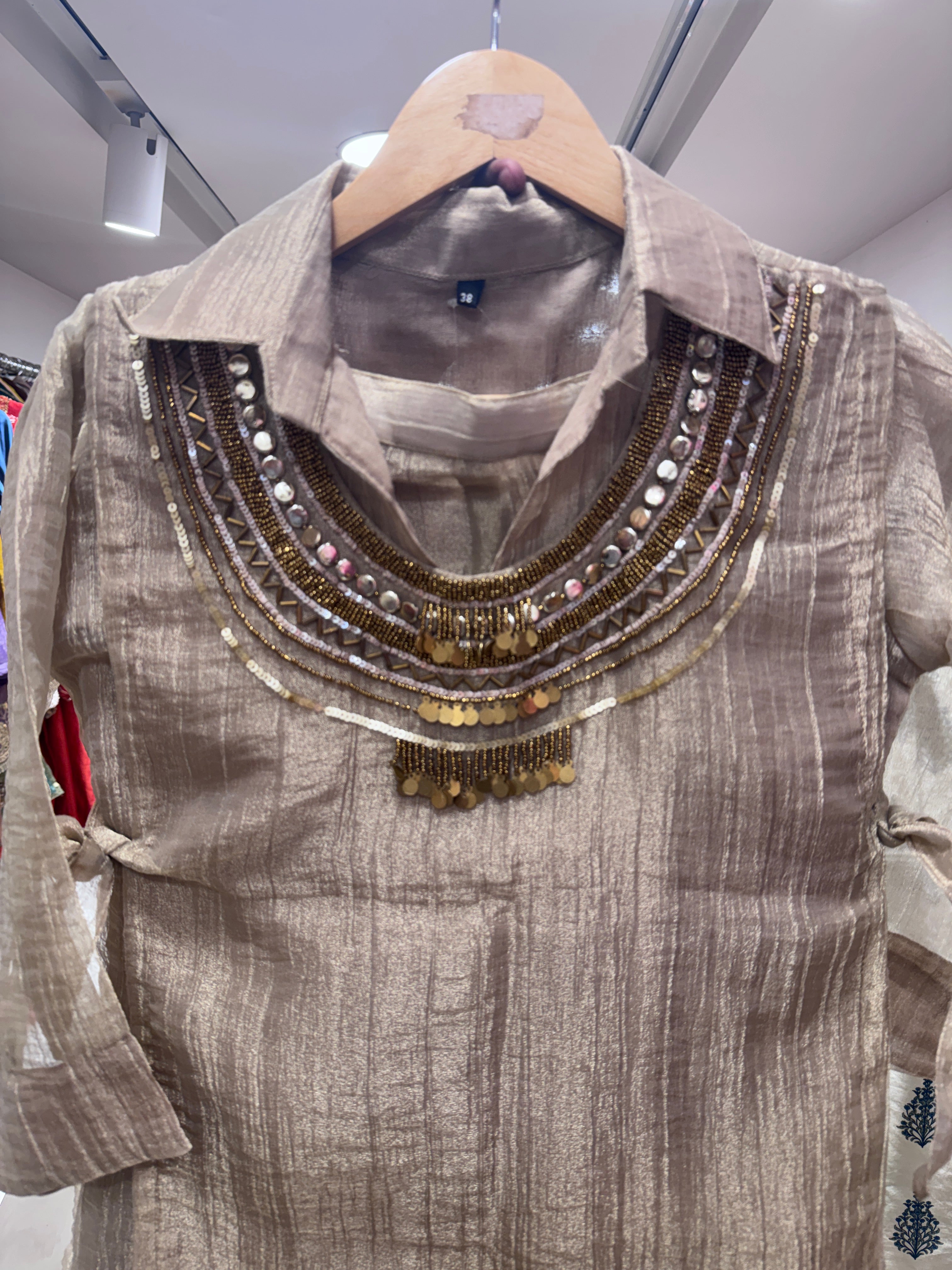 Maitri Three Piece Coords- Silver