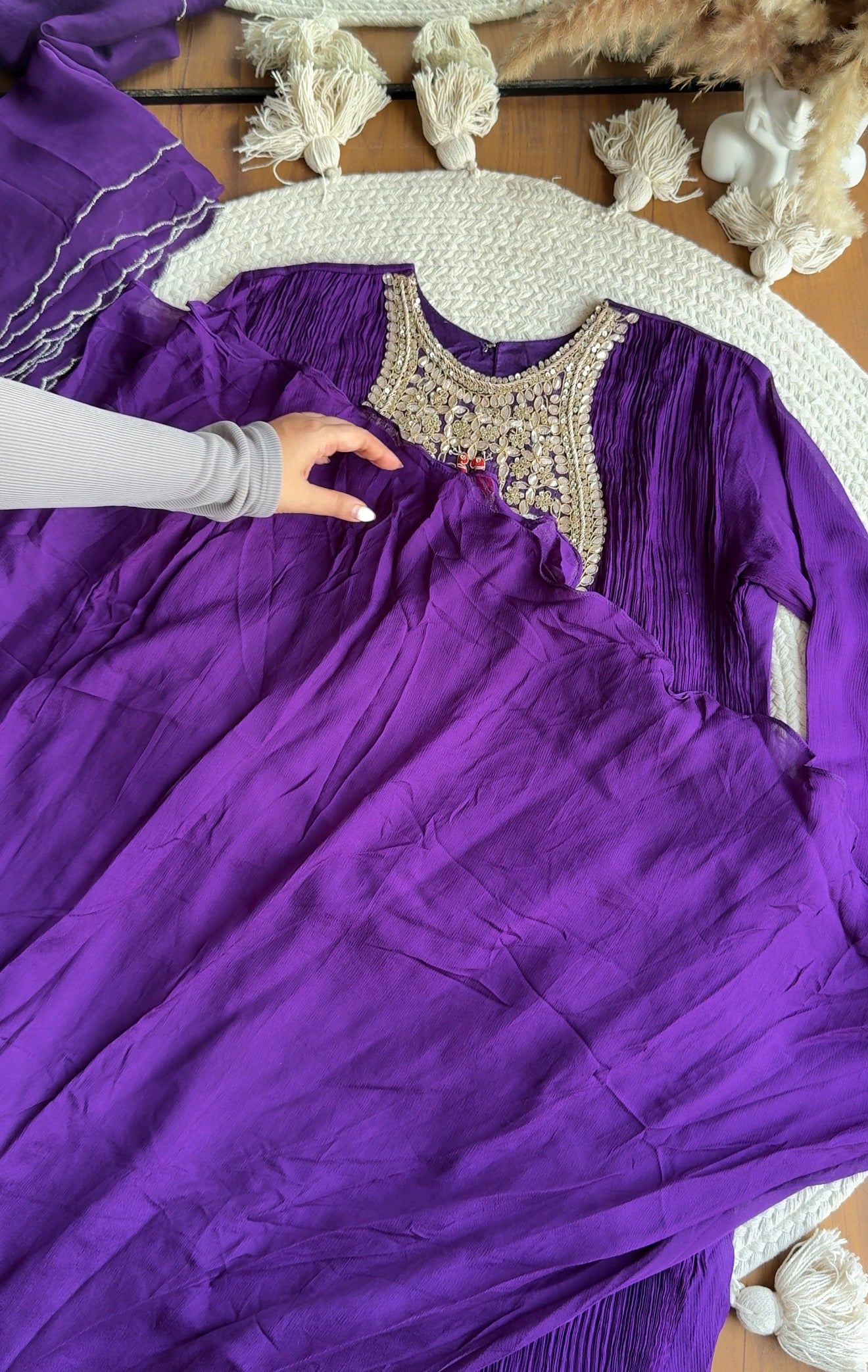 Parineeti Handwork Coord Set- Purple