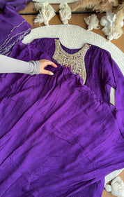 Parineeti Handwork Coord Set- Purple