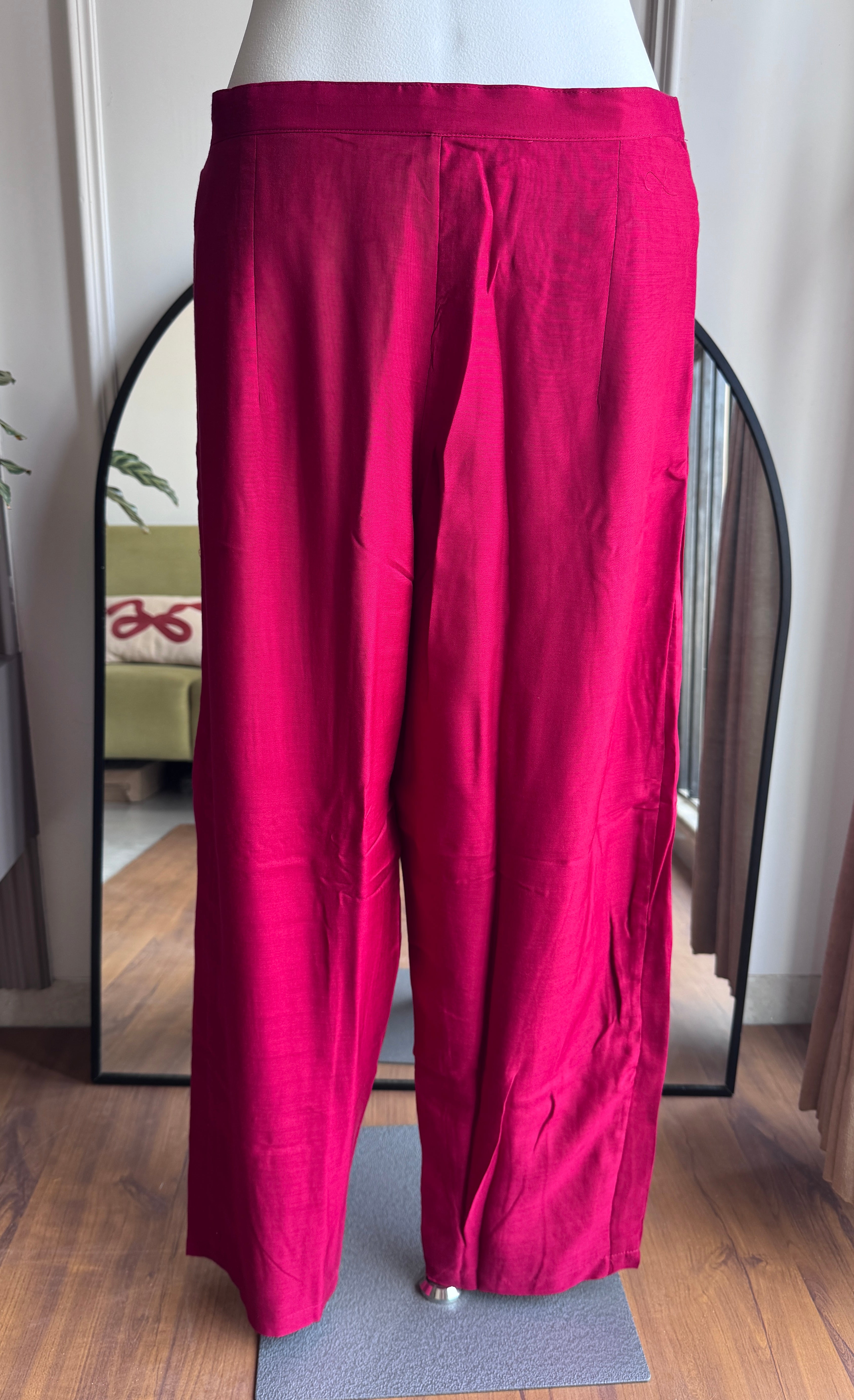 Julie Handwork Mul Chanderi Deess- Maroon