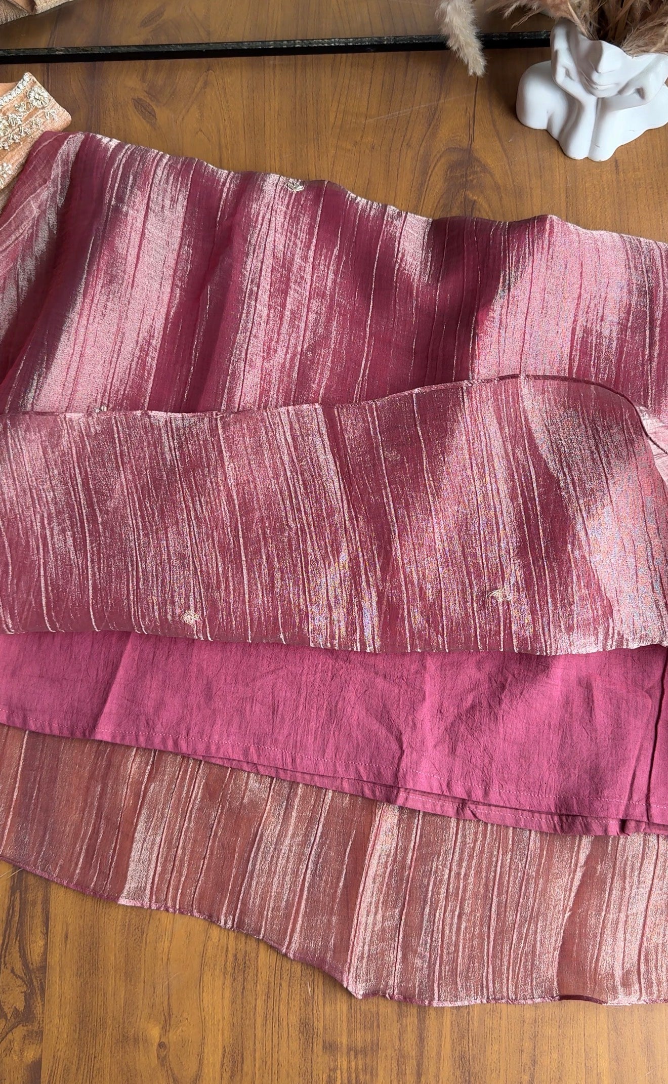 Saumya Green Emerald Hand Work Dress- Pink