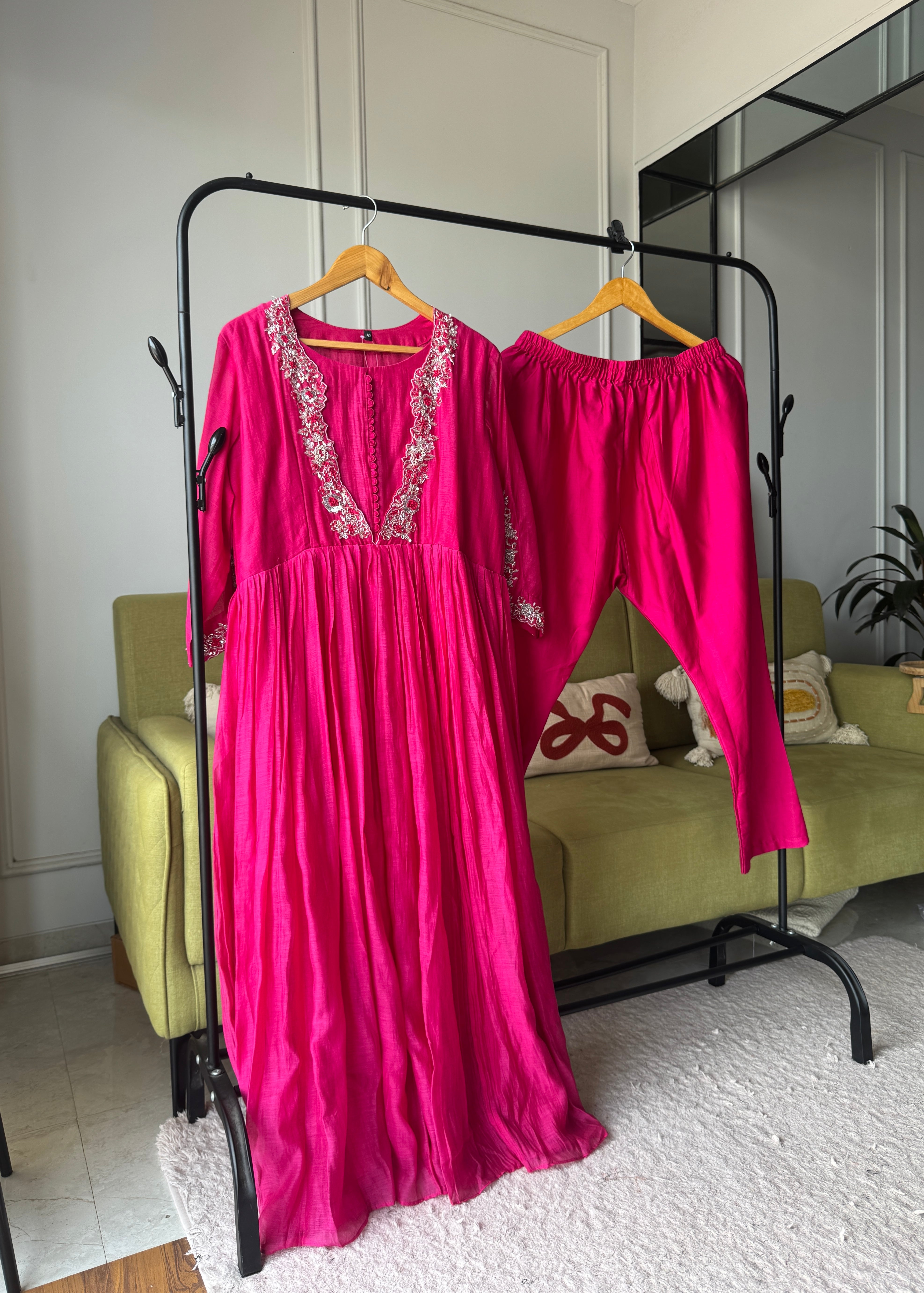 Pralambika Designer neck anarkali dress