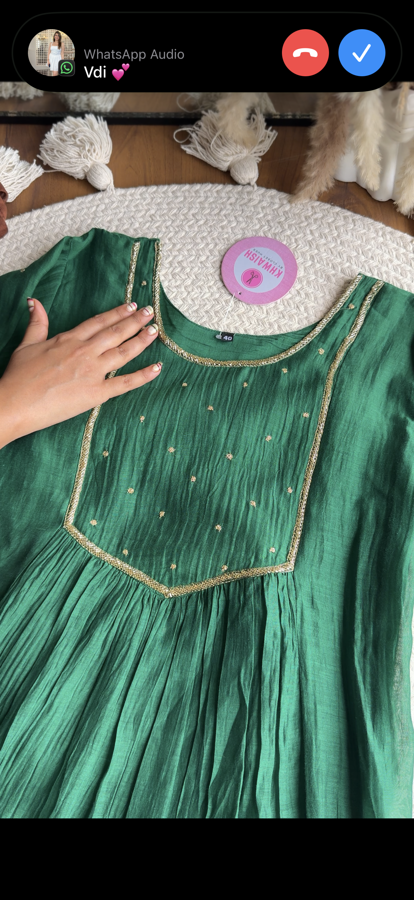 Surbhi Mul Chanderi Aline Dress- Green