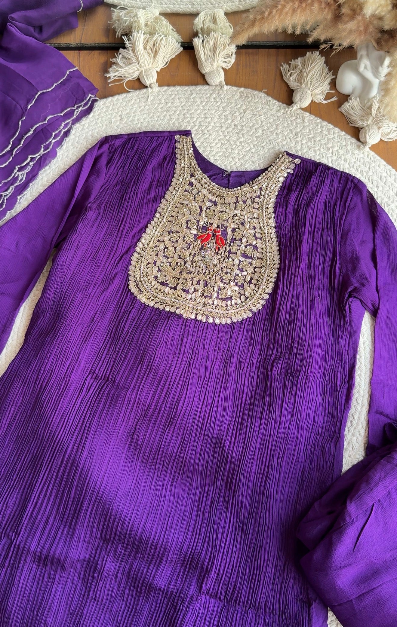 Parineeti Handwork Coord Set- Purple