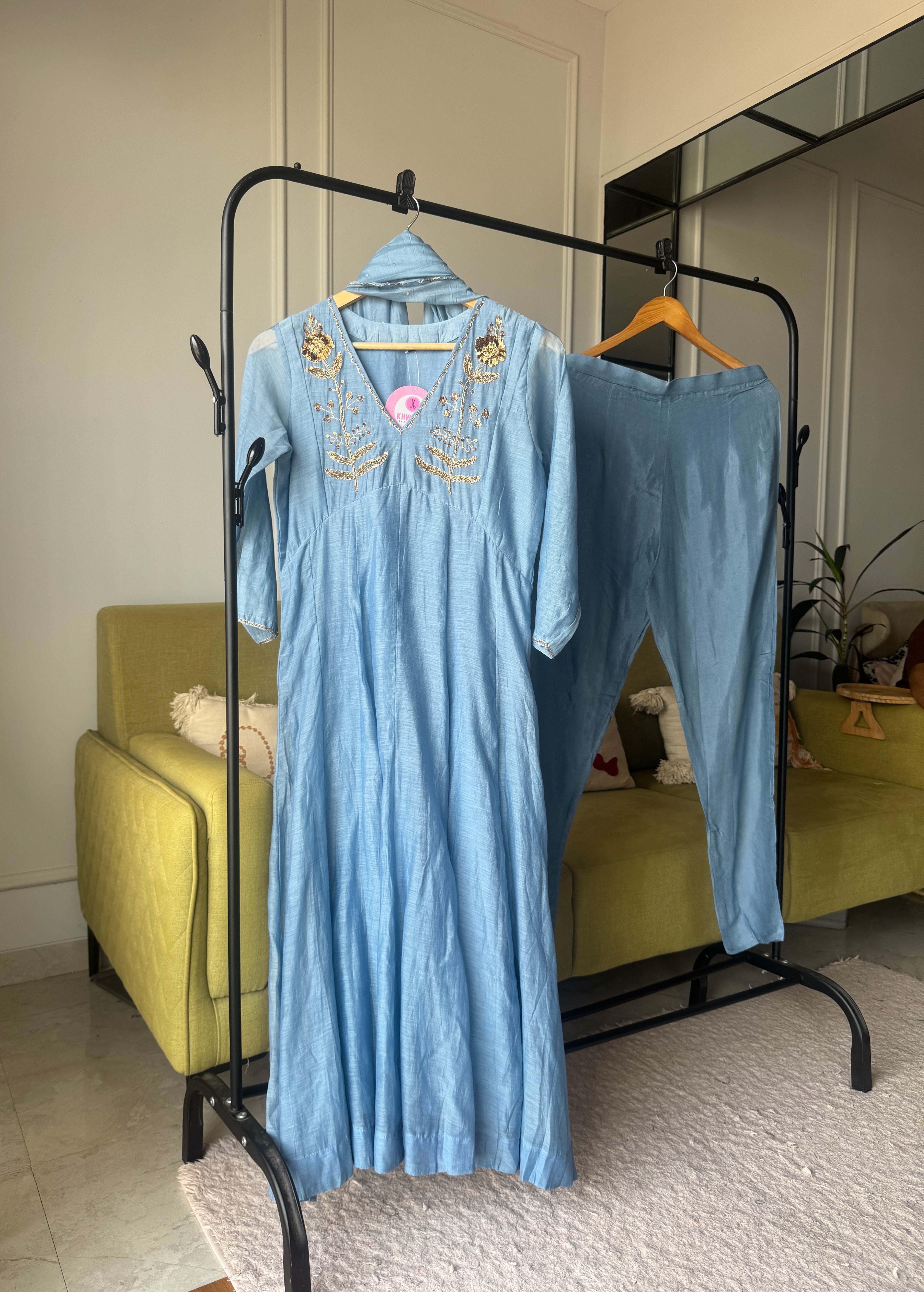 Tanvi Mul Chanderi Handwork Dress