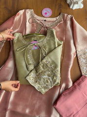Sneha Handzardosi Work Dress- Mint Green