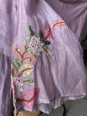 Maya Embroided Dress- Lilac