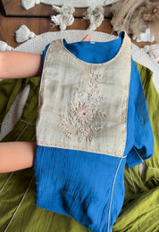 Heer short kurta plazzo dress -Royal blue