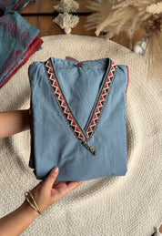 Genelia patchwork pocket dress