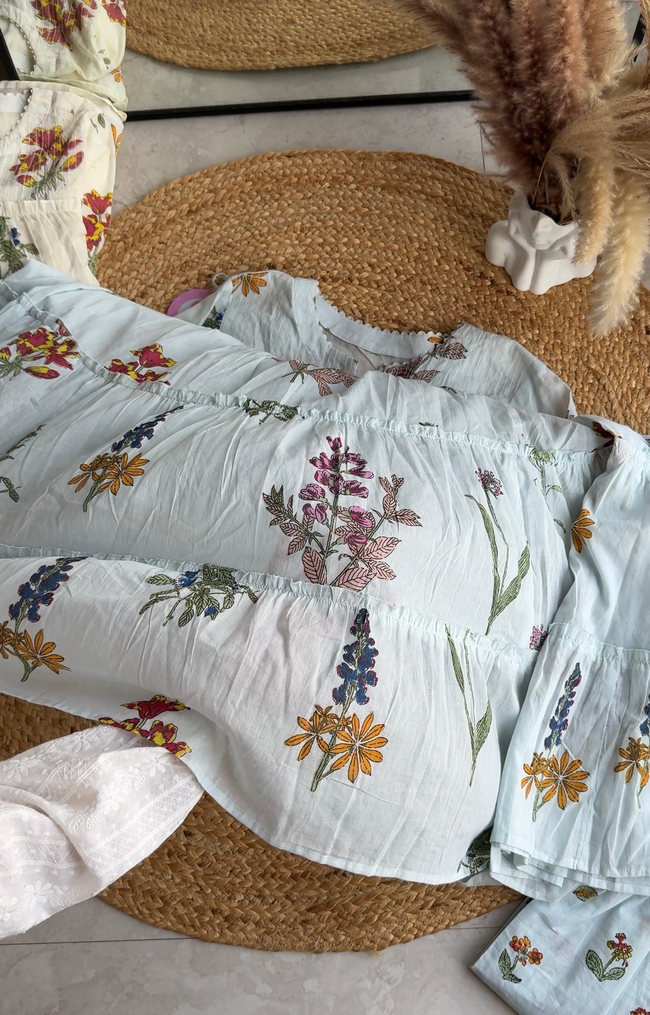 Sapna mul maxi floral dress with inner and pants