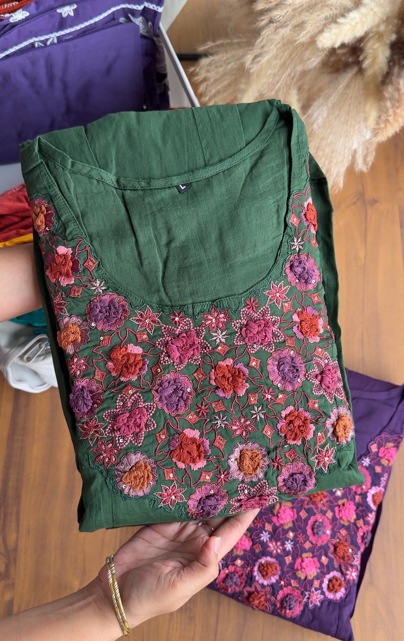 Shobha French Knot Cotton Dress