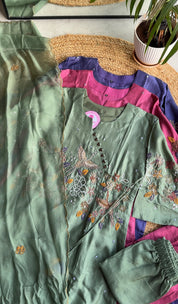 Saheli anghrakha hand work dress