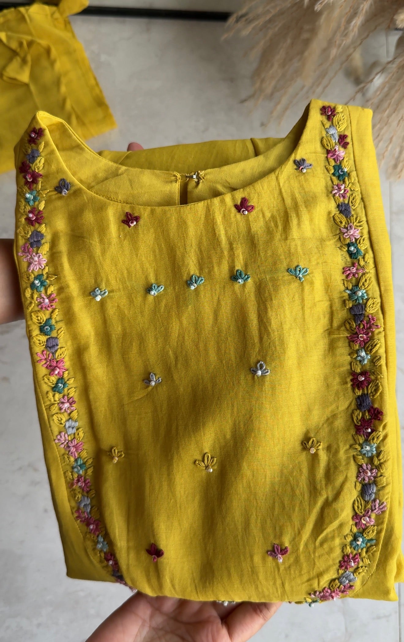 Raha French knot aline dress