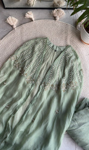 Ritika hand work blouse cape and palazzo pants
