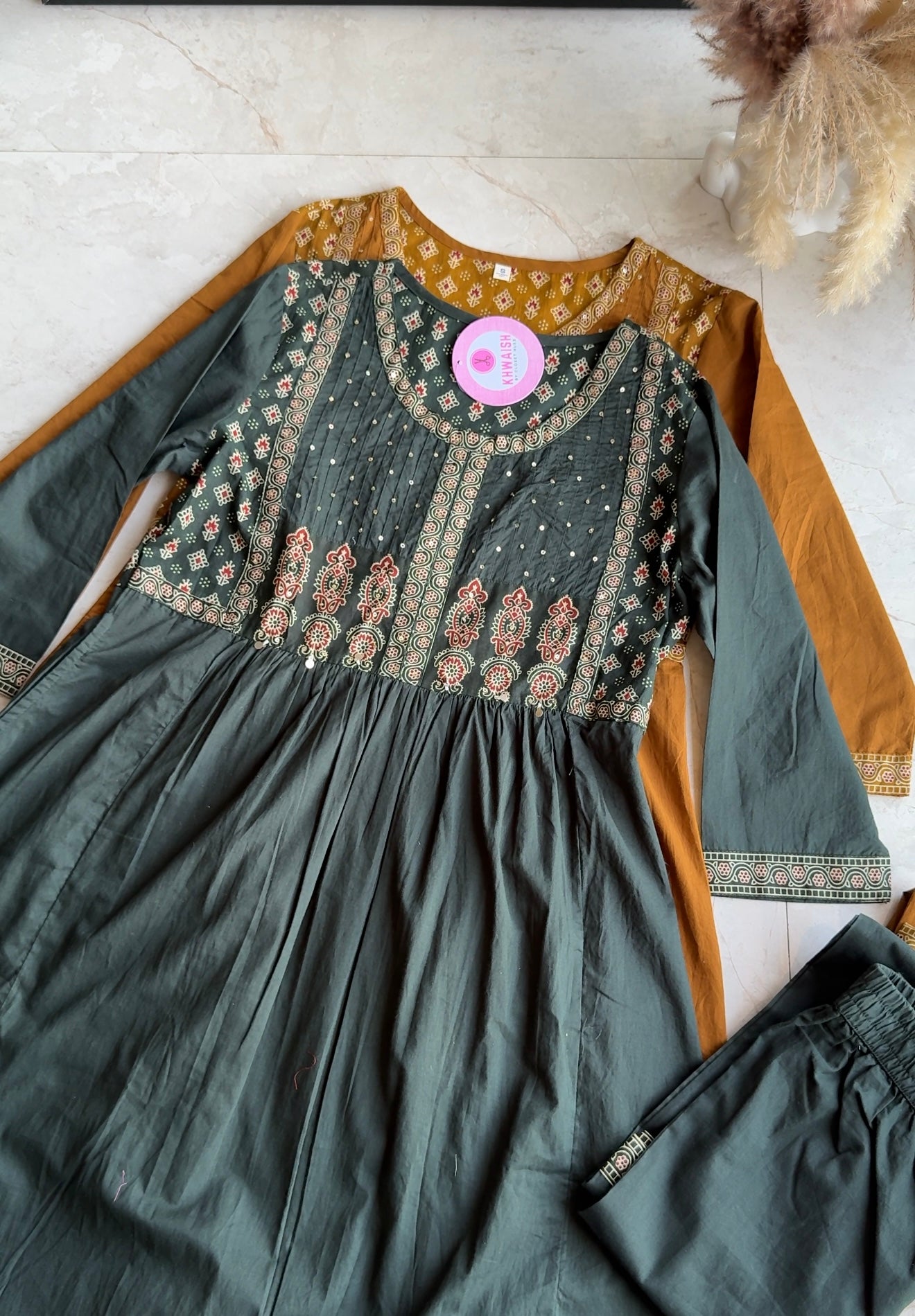 Falak cotton Anarkali with pockets