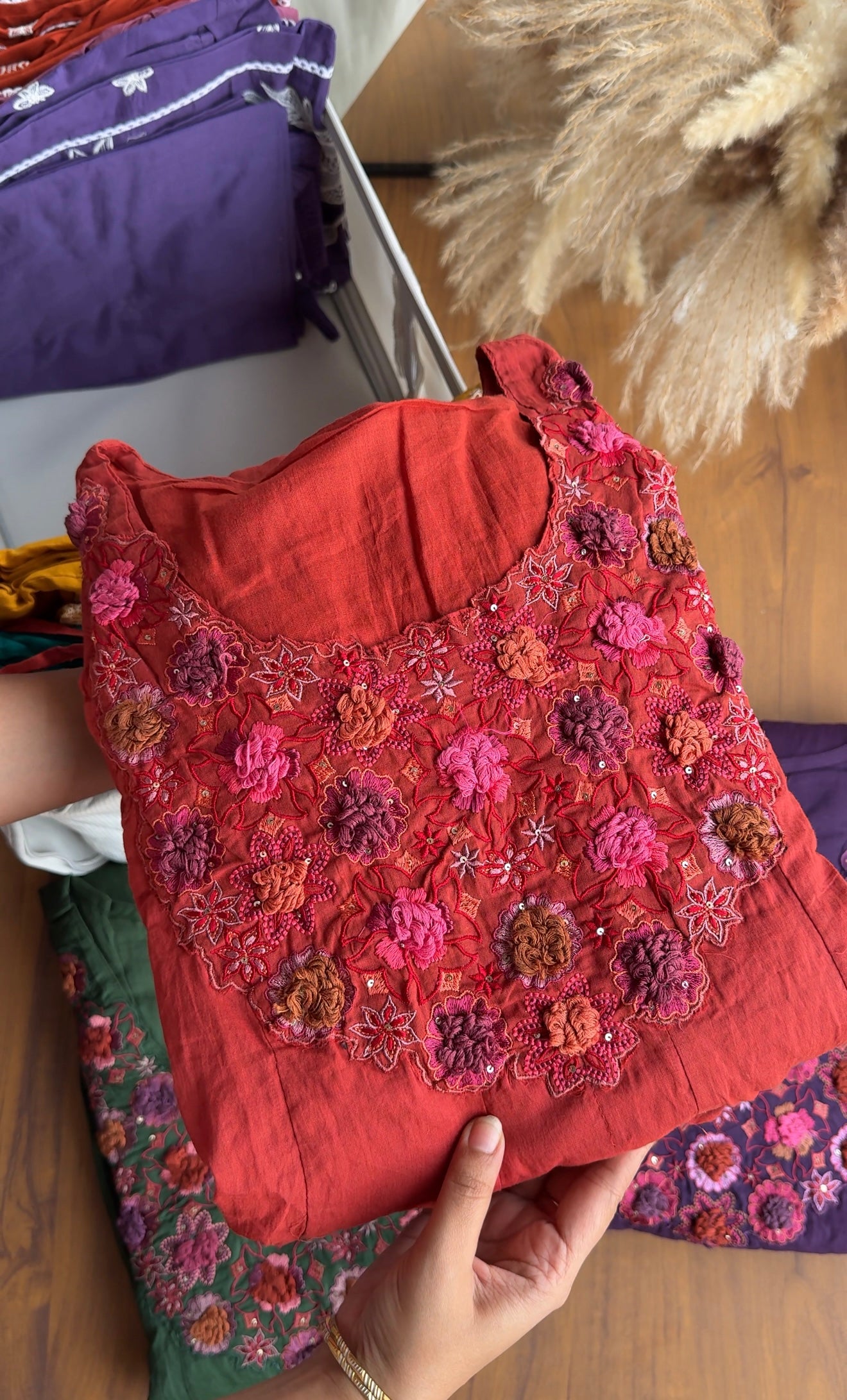 Shobha French Knot Cotton Dress