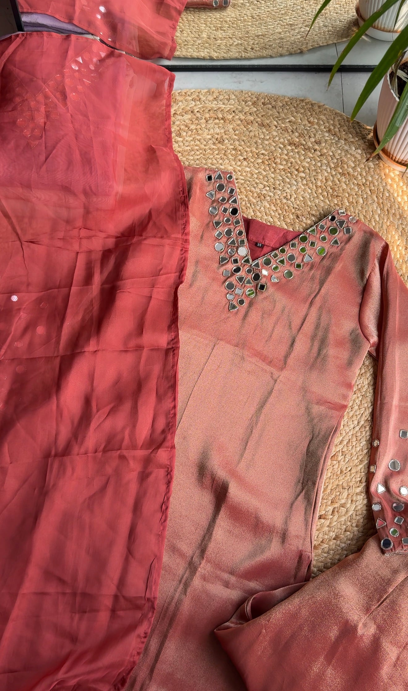 Shruti mirror work dress