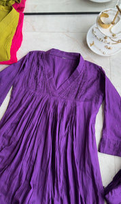 Rumi v neck cotton Aline dress