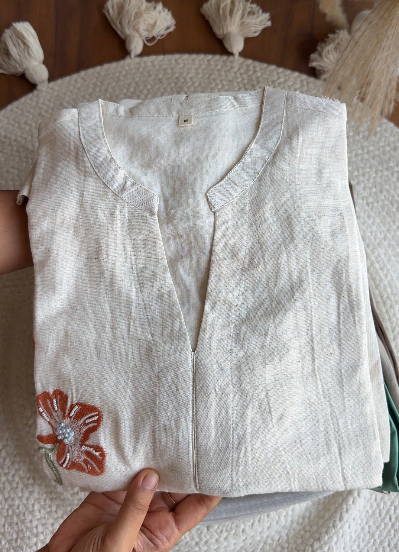 Tanisha embroidered hand work Coords- White