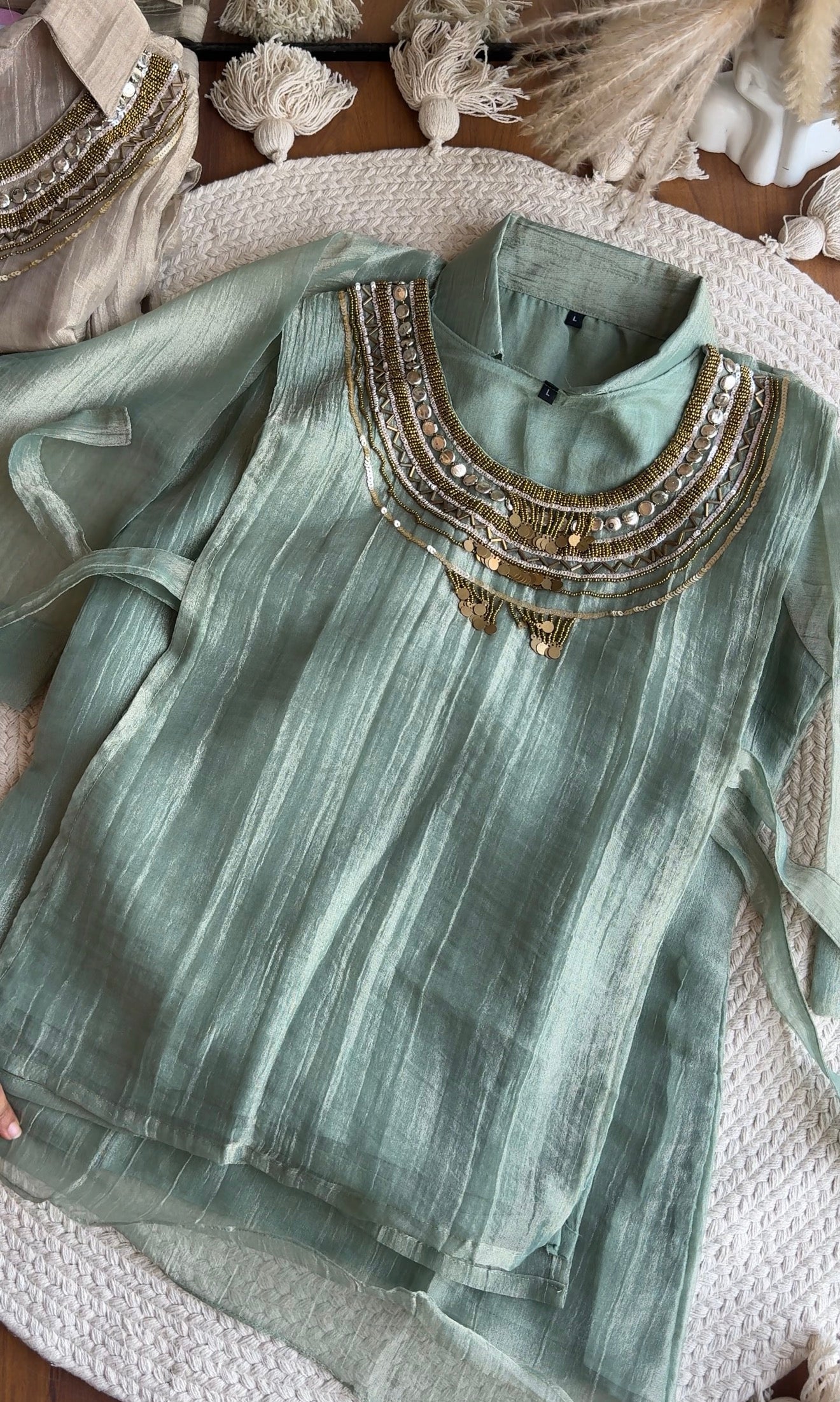Maitri Three Piece Coords (Preorder 7-10 days) - Powder Green
